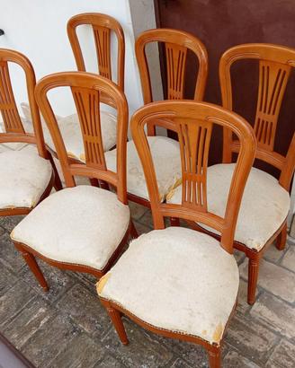 SEDIE IN LEGNO DA RESTAURARE