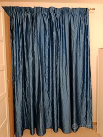 Tenda blu oscurante per porta 2,53x2,80