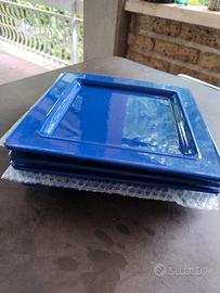 sottopiatti quadrati blu vintage tiffany boutique