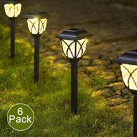 6 pz lampioncino lampada a led con pannello solare