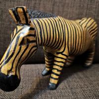 ZEBRA Scultura Etnica in Legno 19cm x 11cm