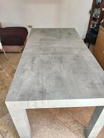 Tavolo grigio effetti pietra 120 x 80