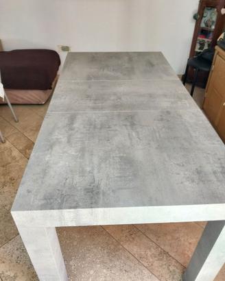 Tavolo grigio effetti pietra 120 x 80