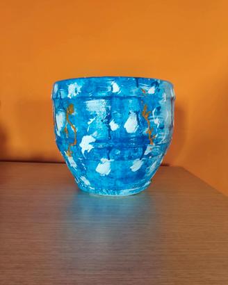 Vaso in terracotta deracorato