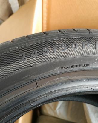 BMW X3 n.4 pneumatici usati DUNLOP 245/50 R18  tub