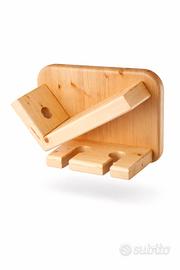 Porta bottiglie con porta calici 