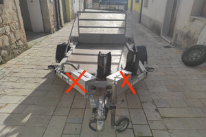 Rimorchio ellebi porta moto