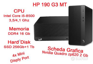 PC G3 HP 290 i5-8500 DDR4 16 Gb  SSD M2 256 + Sata