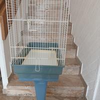 Gabbia per pappagalli con supporto 