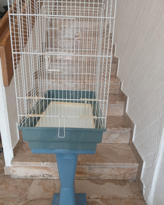 Gabbia per pappagalli con supporto 