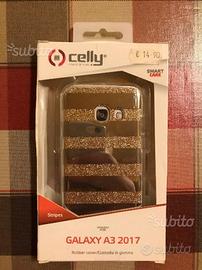 Cover Nuova Celly Galaxy A3 Righe Oro Gold