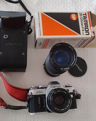 CANON AE-1 con 2 Obiettivi