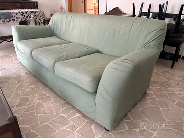 Divano 3 posti verde salvia sfoderabile – 220 cm