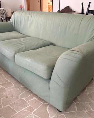 Divano 3 posti verde salvia sfoderabile – 220 cm