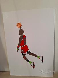 marco lodola, serigrafia materica jordan