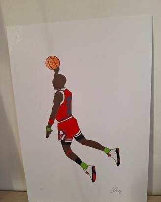 marco lodola, serigrafia materica jordan