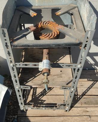 bruciatore con  bombola gas