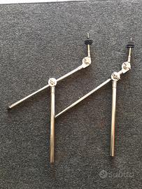 Aste cromate per batteria acustica