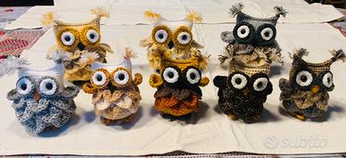 Gufi fatti a mano all uncinetto