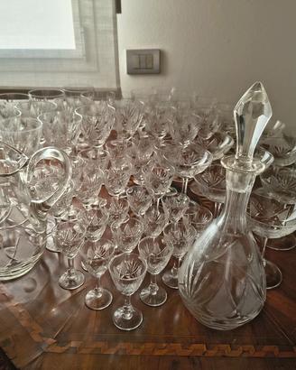 servizio bicchieri cristallo anni 70 pezzi 61