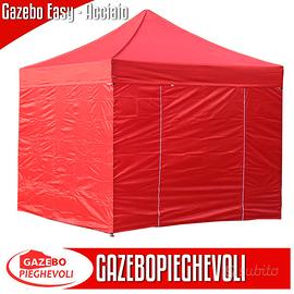 Gazebo 3x3 rosso pieghevole portatile impermeabile