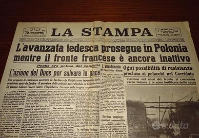 GIORNALE ORIGIN. 1939: GERMANIA INVADE LA POLONIA