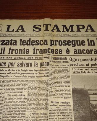 GIORNALE ORIGIN. 1939: GERMANIA INVADE LA POLONIA