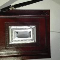 Portaagenda e orologio argento