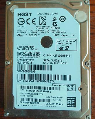 HGST Hard Disk 1TB 2.5 Interno