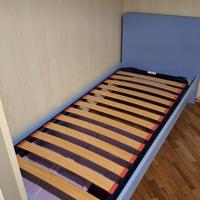 Letto singolo con rete a doghe