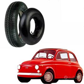 4 X Pneumatici + 4 camere 125 80 R12 FIAT 500 TBL 