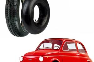 4 X Pneumatici + 4 camere 125 80 R12 FIAT 500 TBL 
