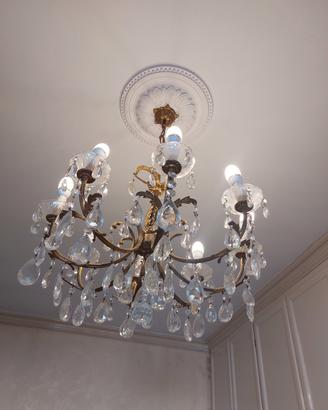 Lampadario vintage 8 luci RITIRO SU ROMA 