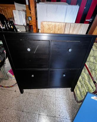 Scarpiera IKEA Hemnes 4 ante - nero/marrone
