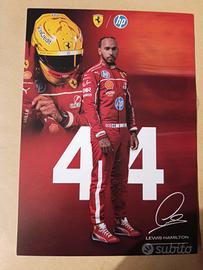 Cartolina ufficiale Lewis Hamilton Ferrari 