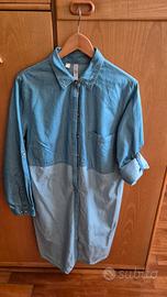 Vestito chemisier denim bicolore - Tg. 52/XXL