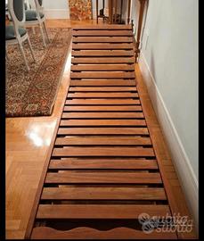 Lettino prendisole UNOPIÙ in teak modello chelsea