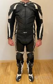 Tuta moto in pelle BKS 2 pezzi più stivali Forma
