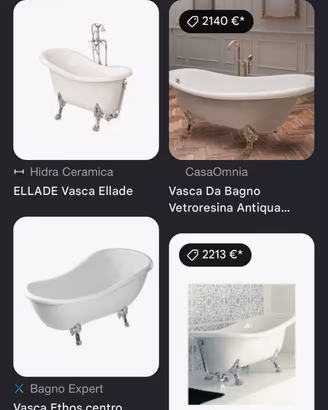 Vasca da Bagno Freestanding Stile Retrò