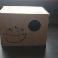 casetta per uccelli (cocorite)