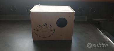 casetta per uccelli (cocorite)