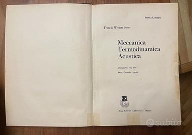 Meccanica Termodinamica Acustica di Sears