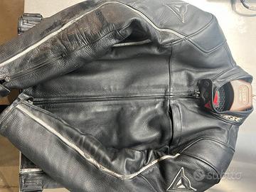 Giacca moto in pelle dainese tg 48
