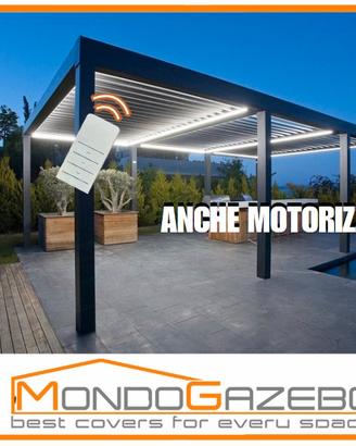 Bioclimatica pergola 400x800cm gazebo motore led
