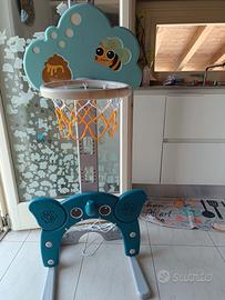 Canestro regolabile+porta da calcio  per bambini 