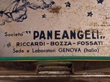 VECCHIA SCATOLA IN LATTA PANE DEGLI ANGELI VINTAGE