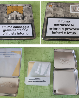 LOTTO 4 PORTA SIGARETTE IN METALLO