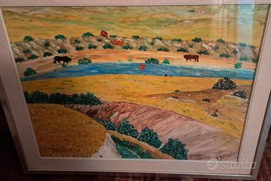 Dipinto tirirò animali su fiume