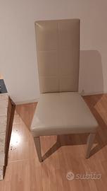 sedie ecopelle beige 
