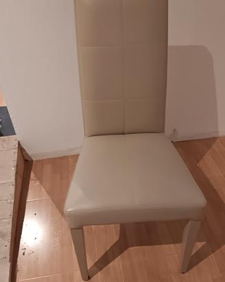 sedie ecopelle beige 